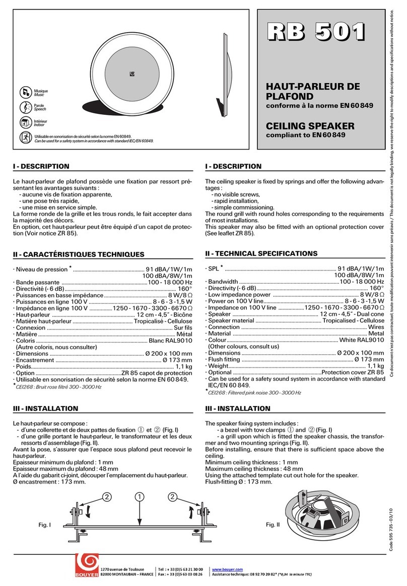 Bouyer RB 501 manual