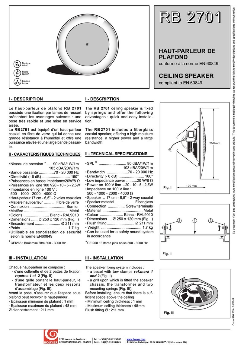 Bouyer RB 2701 User manual