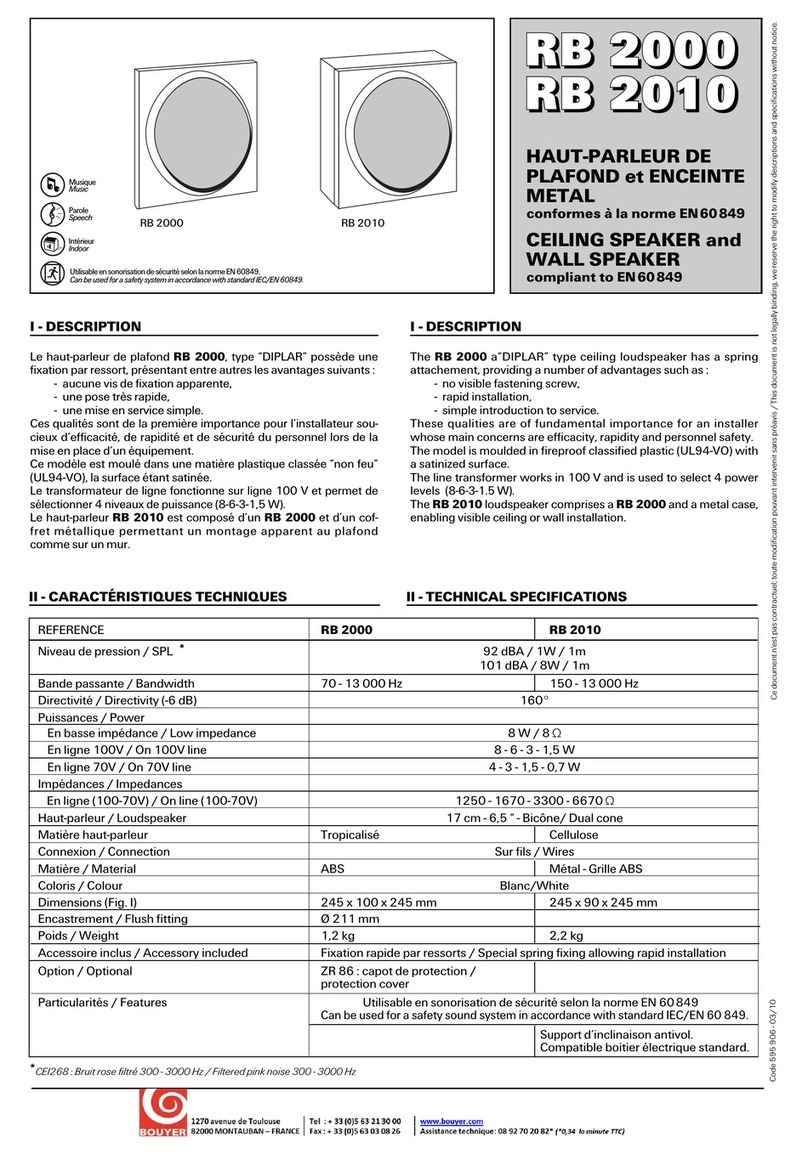 Bouyer RB 2000 User manual