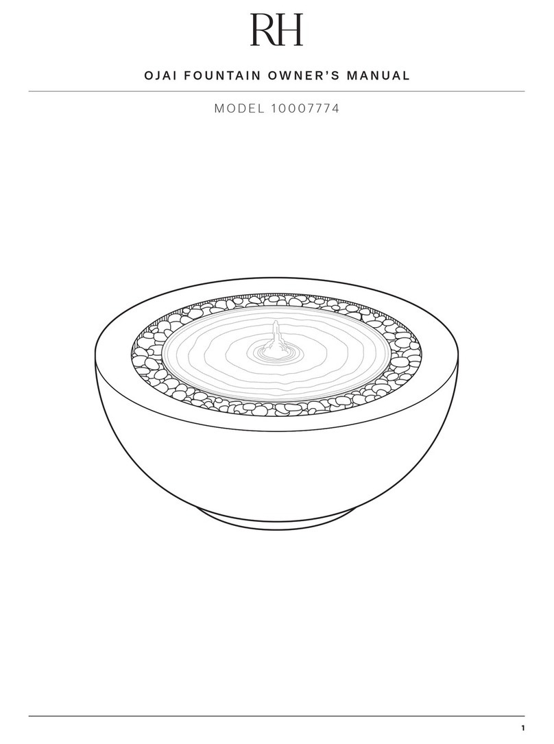 RH OJAI FOUNTAIN owner's manual