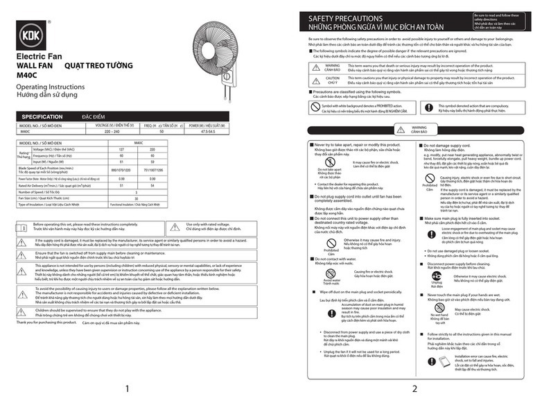 KOK M40C operating instructions