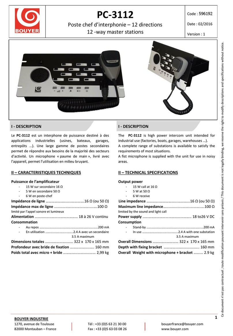 Bouyer PC-3112 manual Bouyer PC-3112 manual