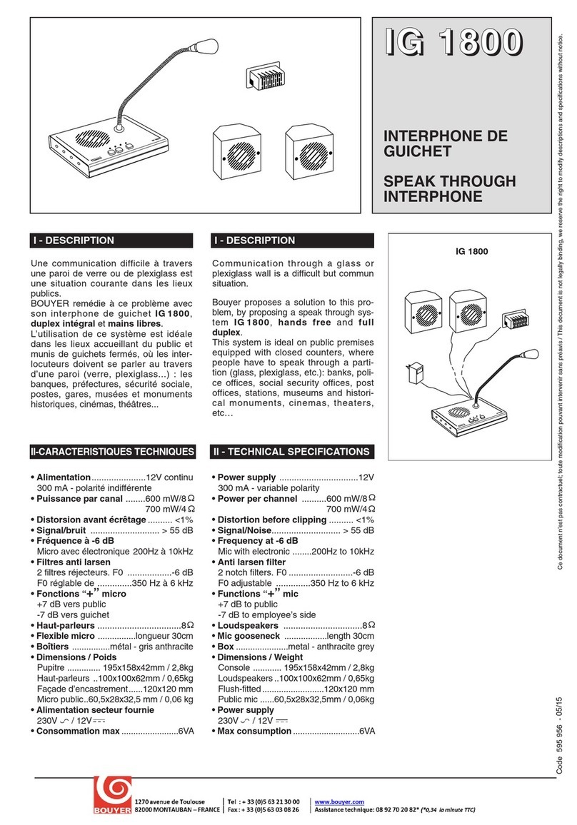 Bouyer IG 1800 manual