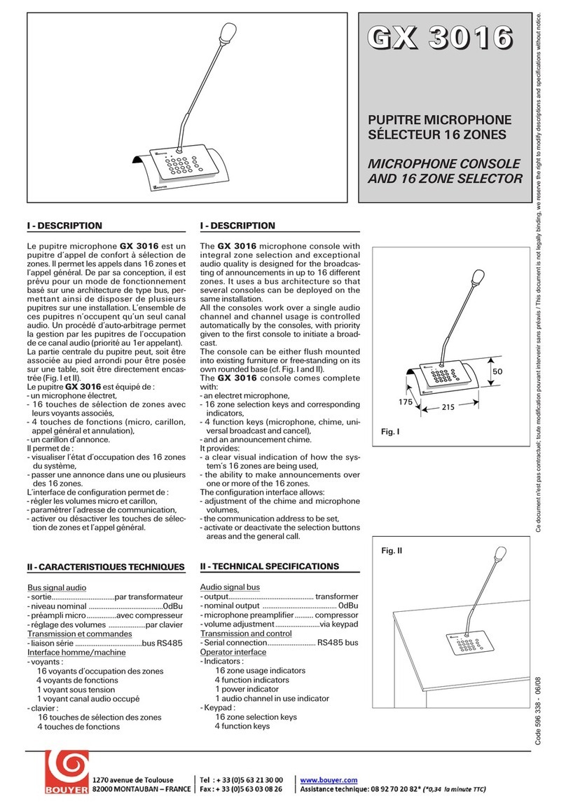 Bouyer GX 3016 manual