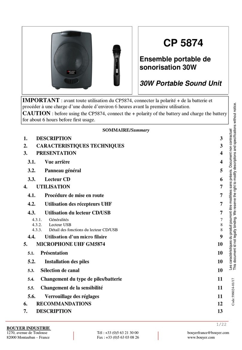 Bouyer CP 5874 User manual
