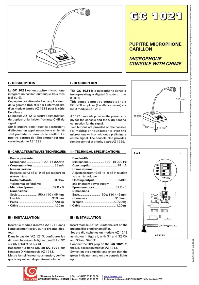 Bouyer GC 1021 manual