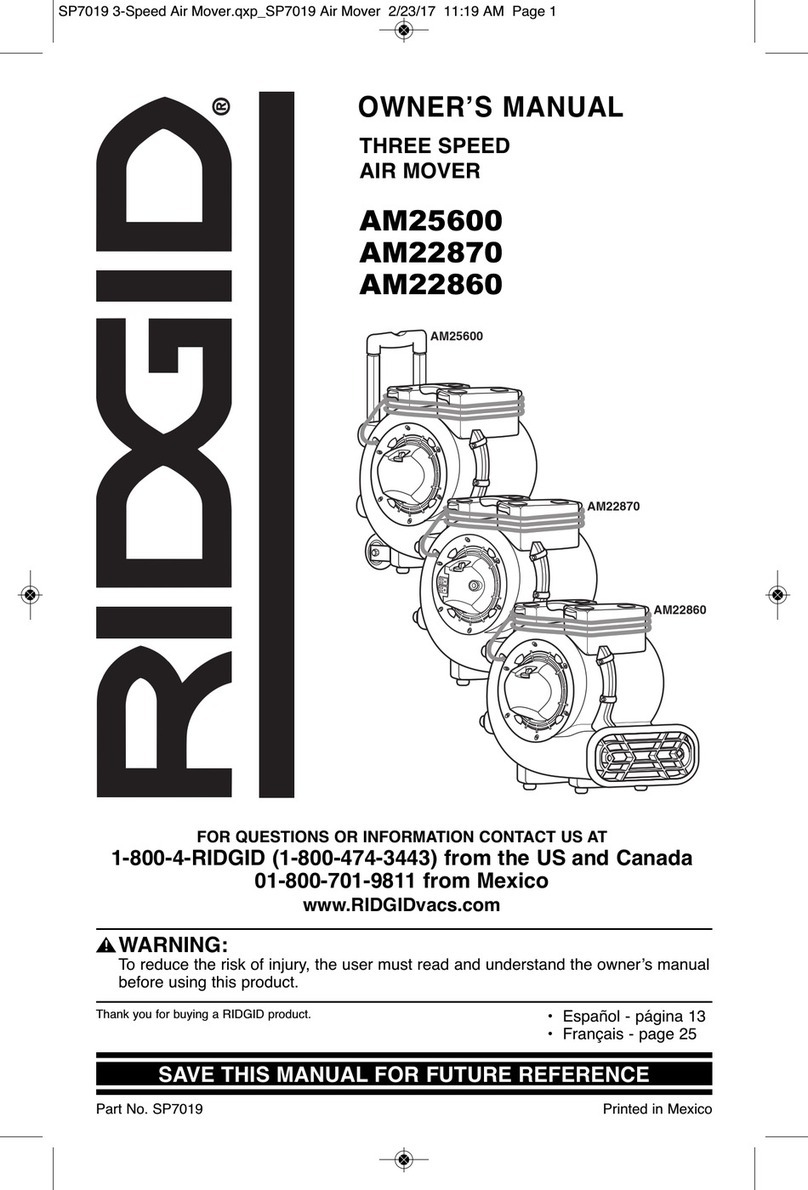 RIDGID AM25600 owner's manual
