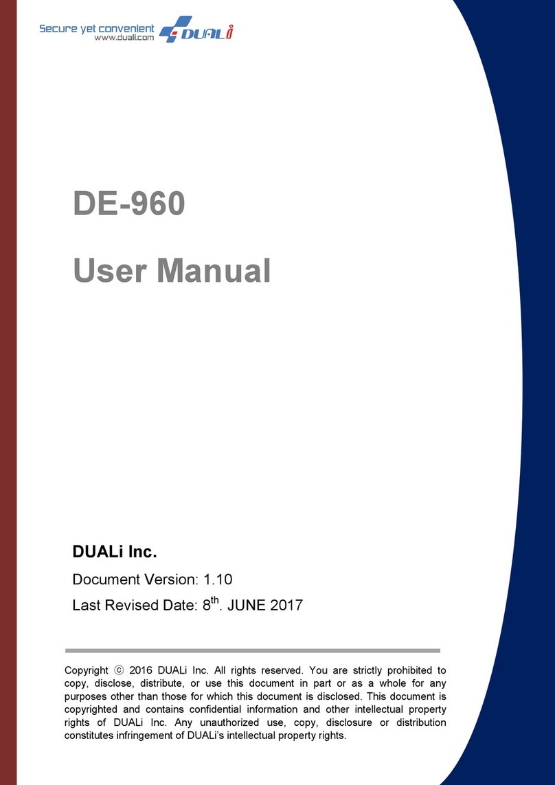 Duali DE-960 User manual