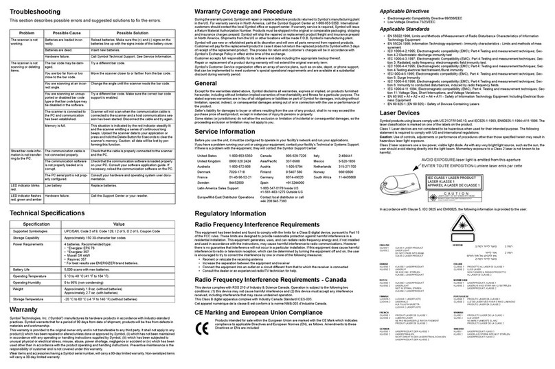 Symbol CS 1504 User manual