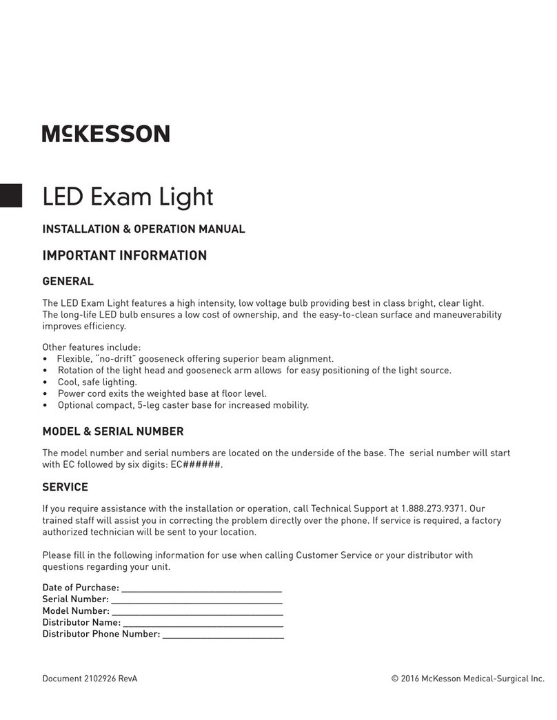 McKesson LED Exam Light User manual