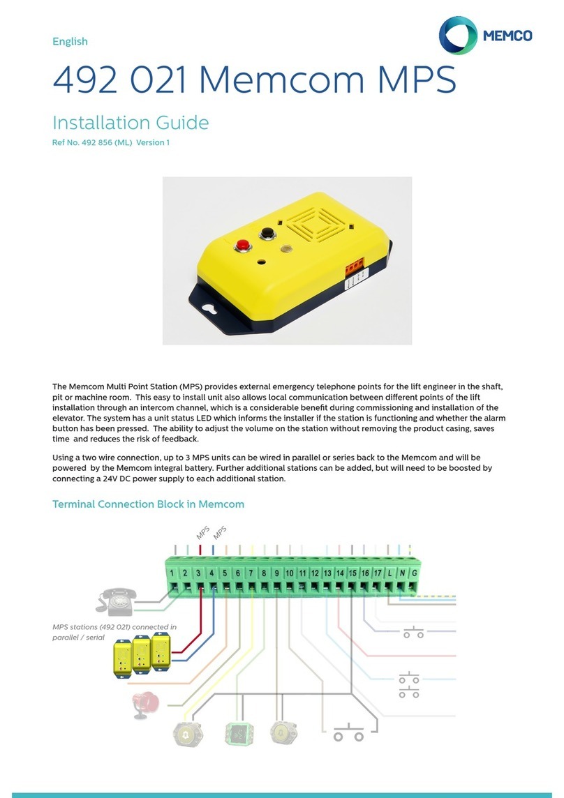 Memco 492 021 User manual