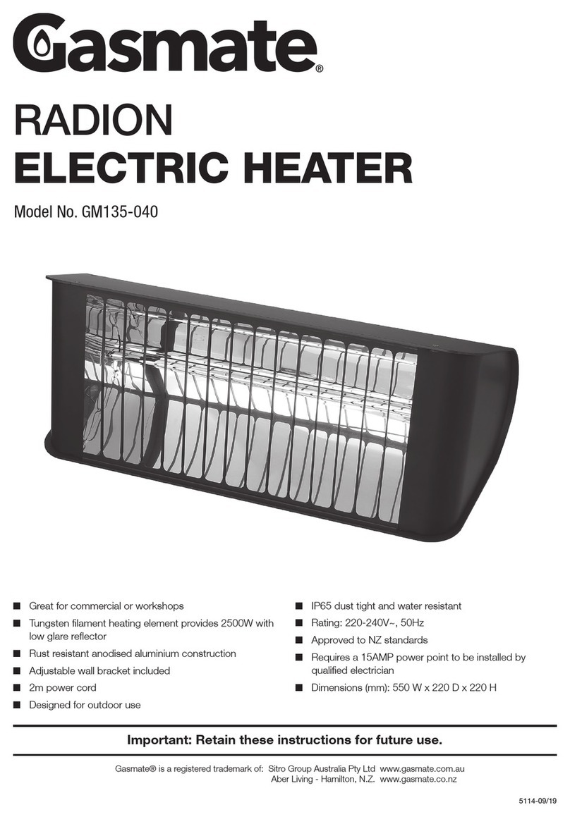 Gasmate Radion GM135-040 manual
