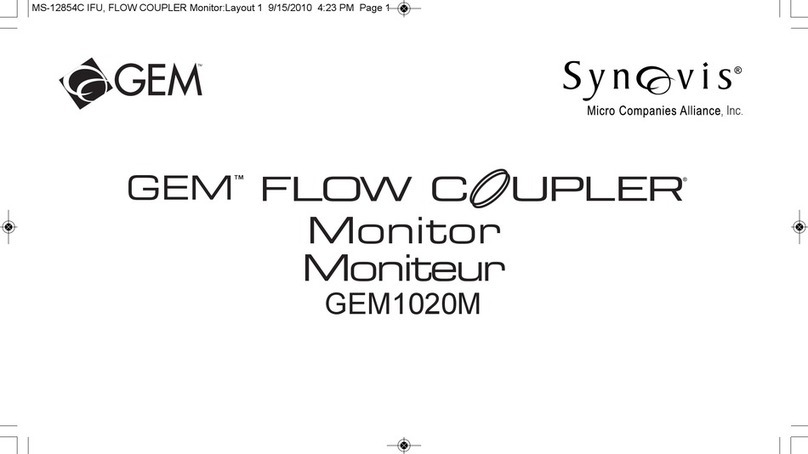 GEM Synovis FLOW COUPLER  GEM1020M User manual