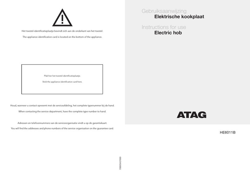 Atag HE6011B User manual