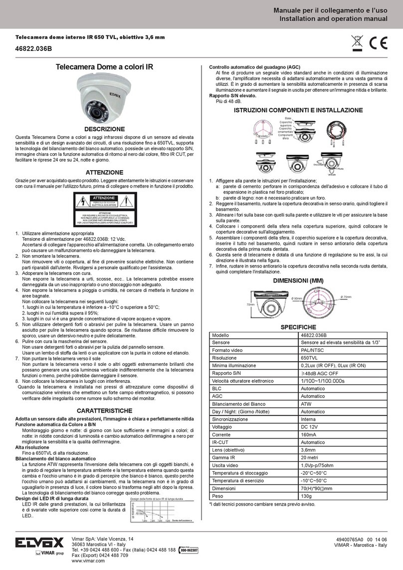 Vimar Elvox 46822.036 User manual