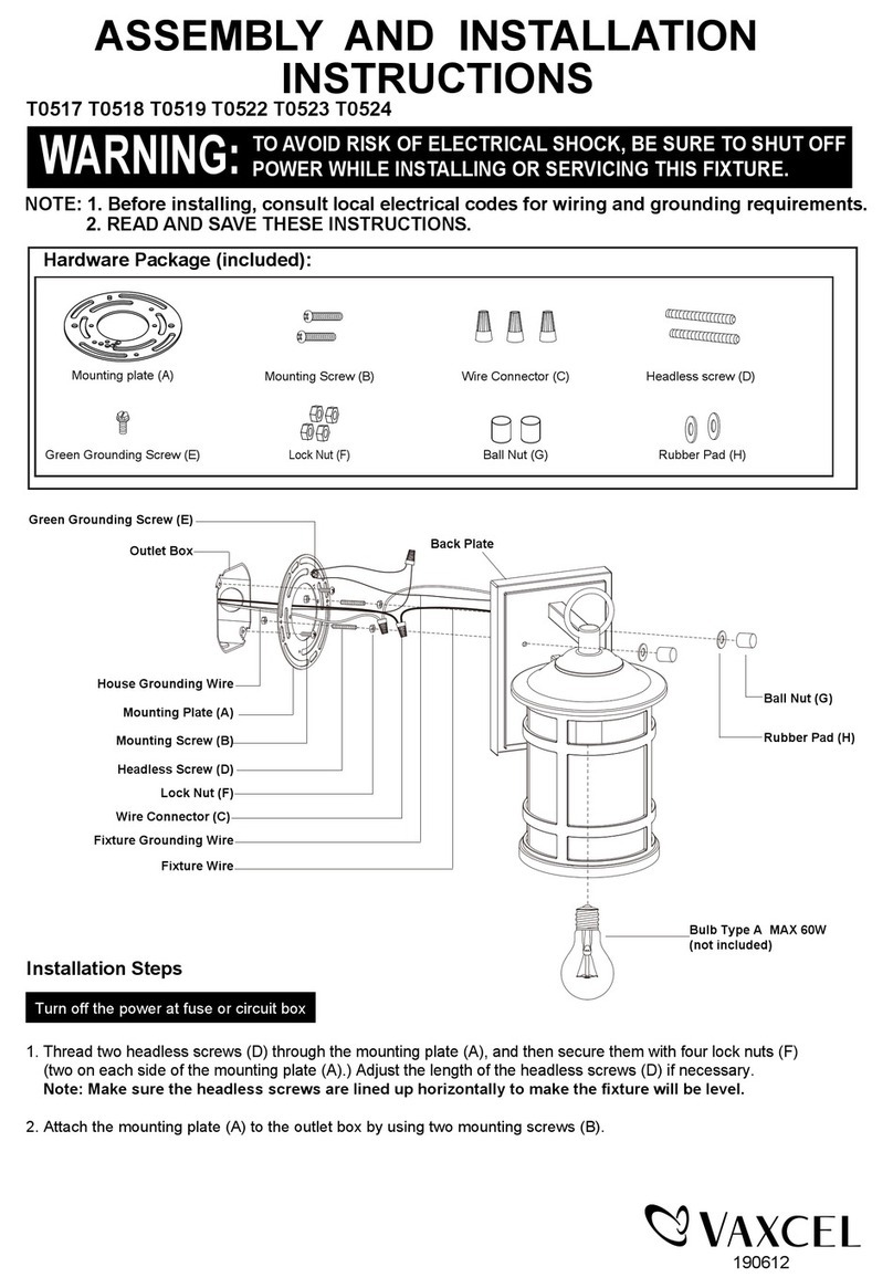 Vaxcel T0517 Instruction manual
