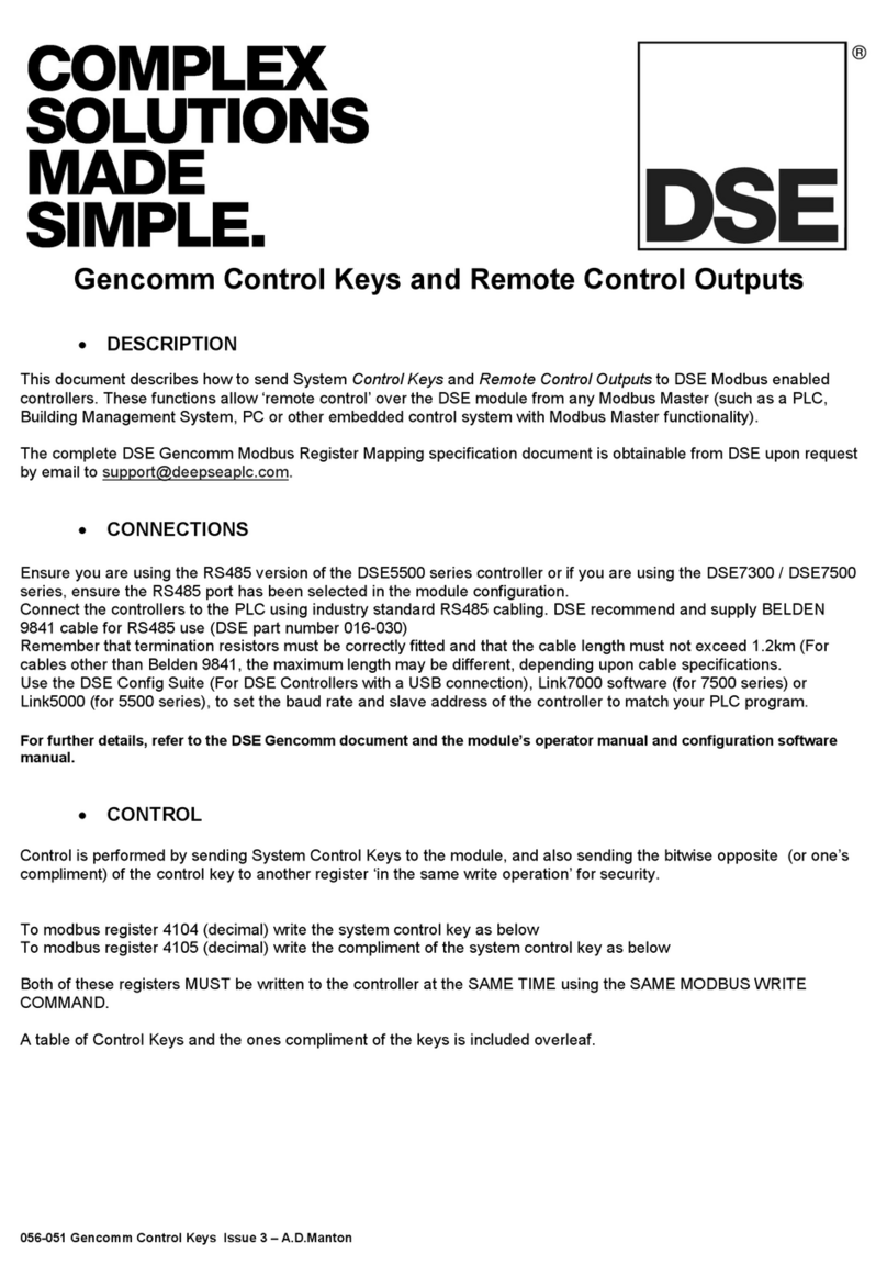 DSE Gencomm DSE5500 Series User manual