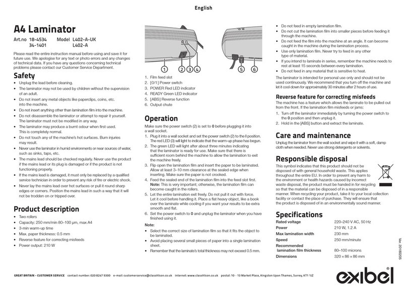 Exibel L402-A-UK User manual