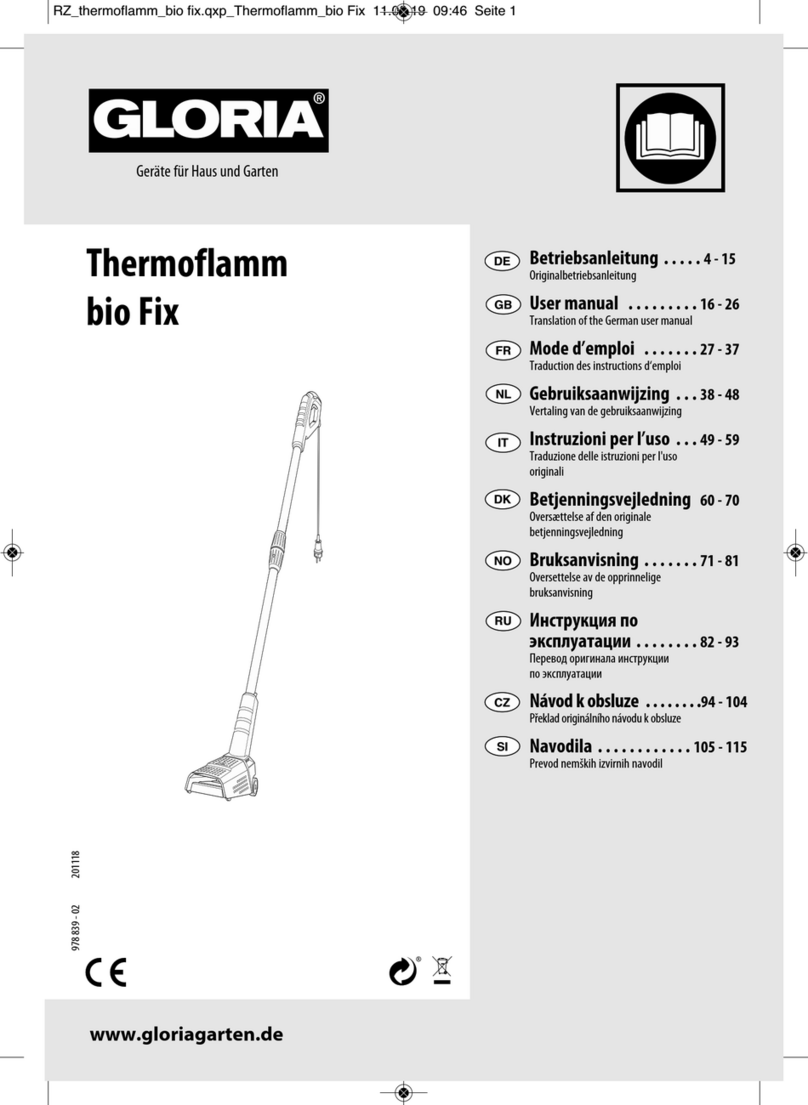 Gloria Thermoflamm bio Fix user manual