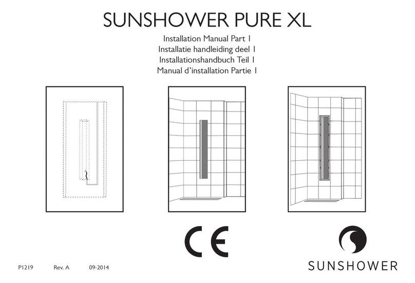 Sunshower PURE XL Installation manual Part Sunshower PURE XL Installation manual Part