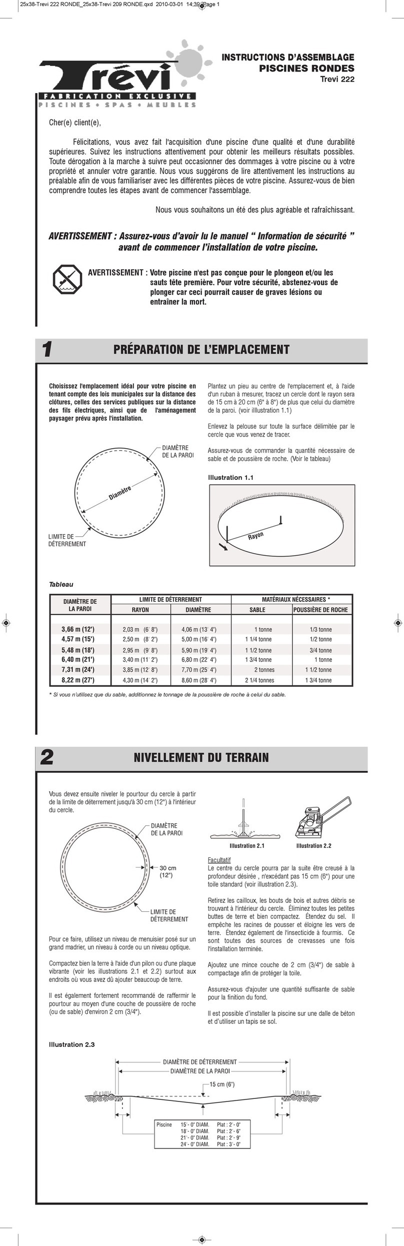 Trevi 222 Assembly Intructions