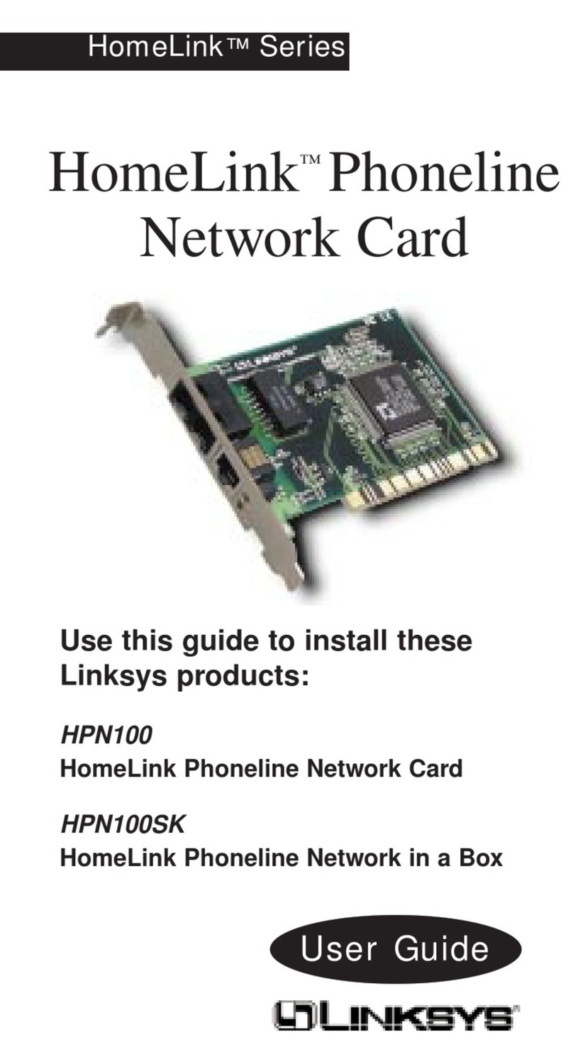 Linksys HomeLink Series User manual Linksys HomeLink Series User manual