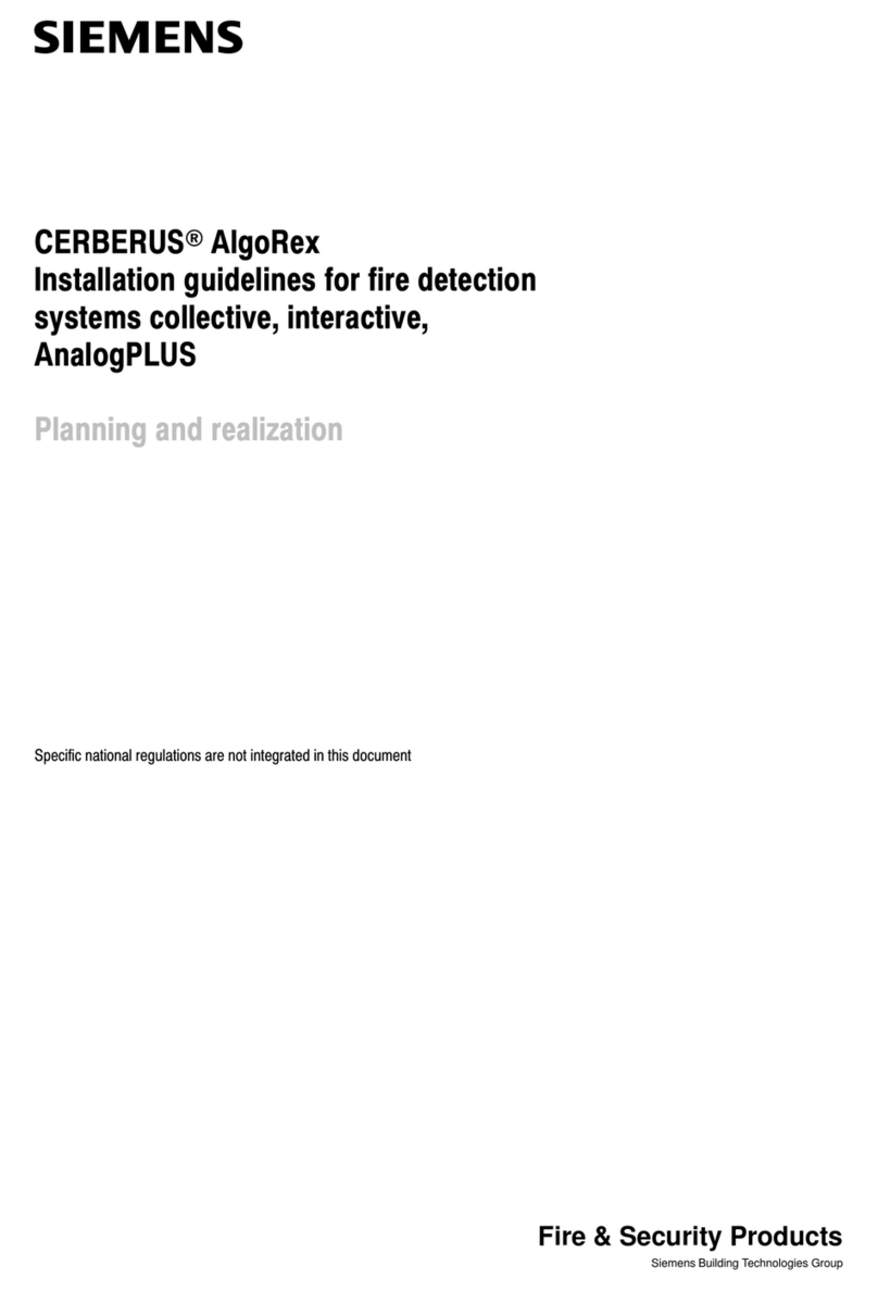 Siemens CERBERUS AlgoRex Series Instruction sheet Siemens CERBERUS AlgoRex Series Instruction sheet
