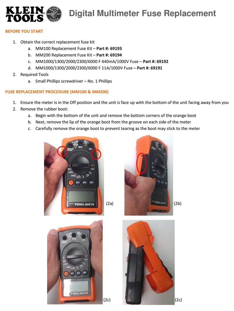 Klein Tools 69193 Use and care manual