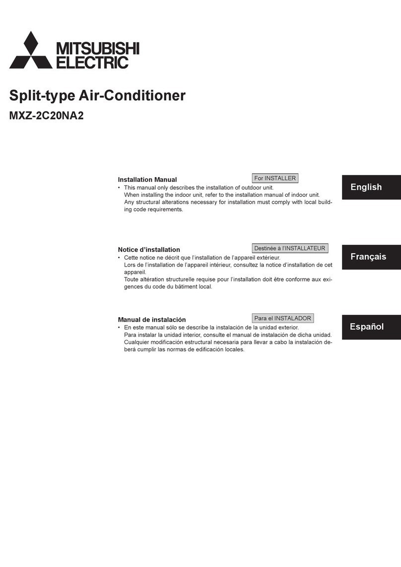 Mitsubishi Electric MXZ -2C20 NA2 User manual