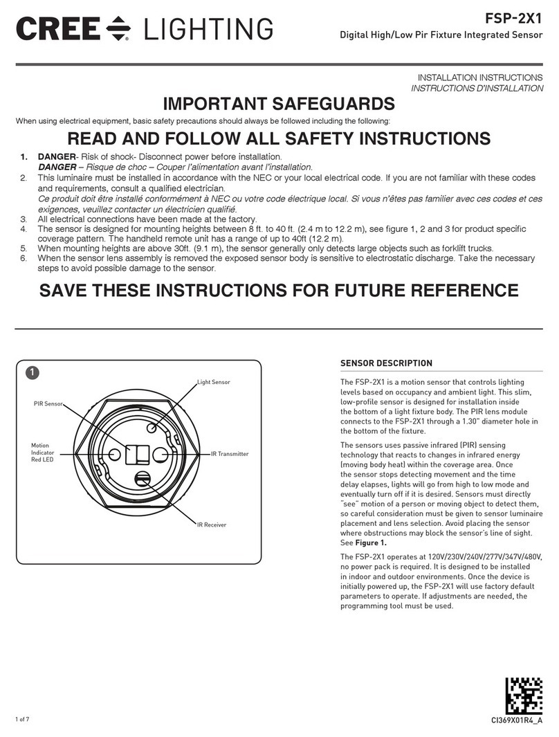 CREE LIGHTING FSP-2X1 installation instructions