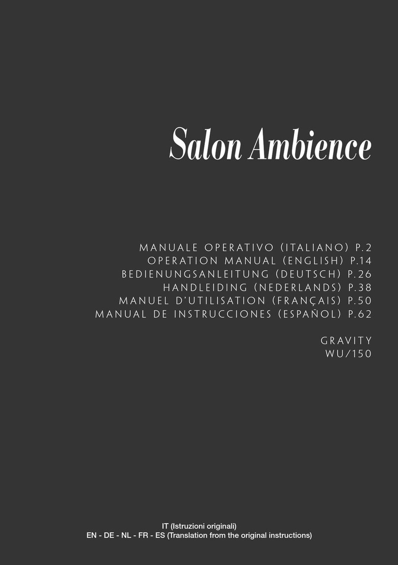 Salon Ambience GRAVITY WU/150 Operation manual