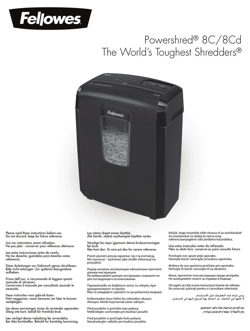Fellowes Powershred 8C User manual