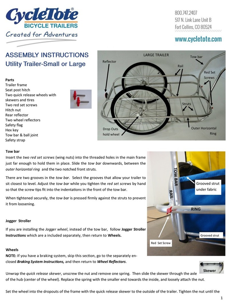 CYCLETOTE Utility Trailer-Small Assembly instructions