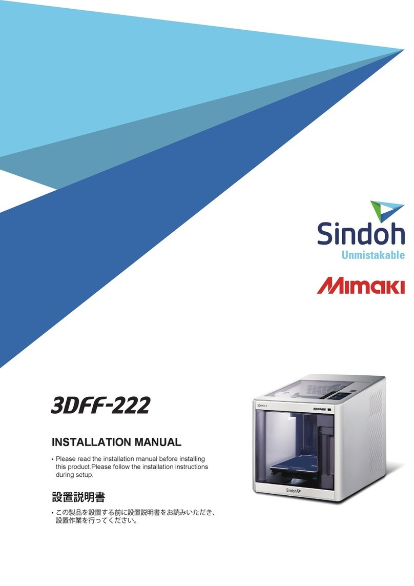 MIMAKI Sindoh 3DFF-222 installation manual