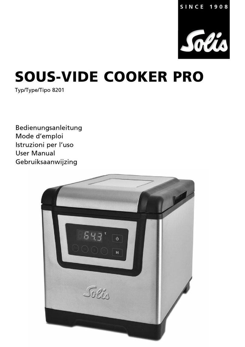 SOLIS Sous-Vide Cooker Pro User manual