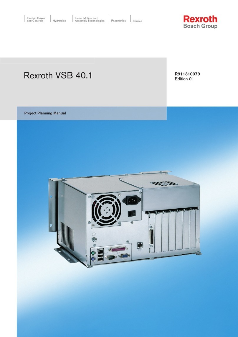 Bosch Rexroth VSB 40.1 Project planning manual Bosch Rexroth VSB 40.1 Project planning manual