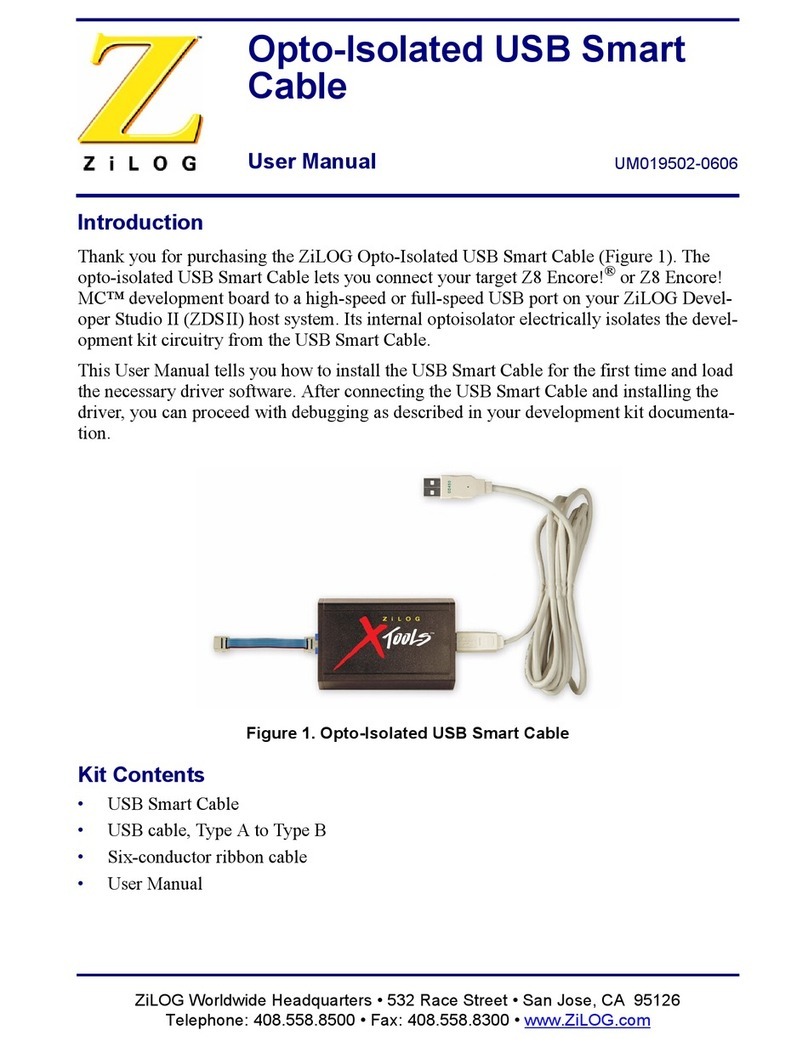 ZiLOG ZUSBOPTSC01ZACG user manual