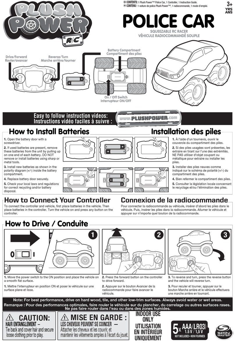 Spinmaster PLUSH POWER POLICE CAR Instruction guide