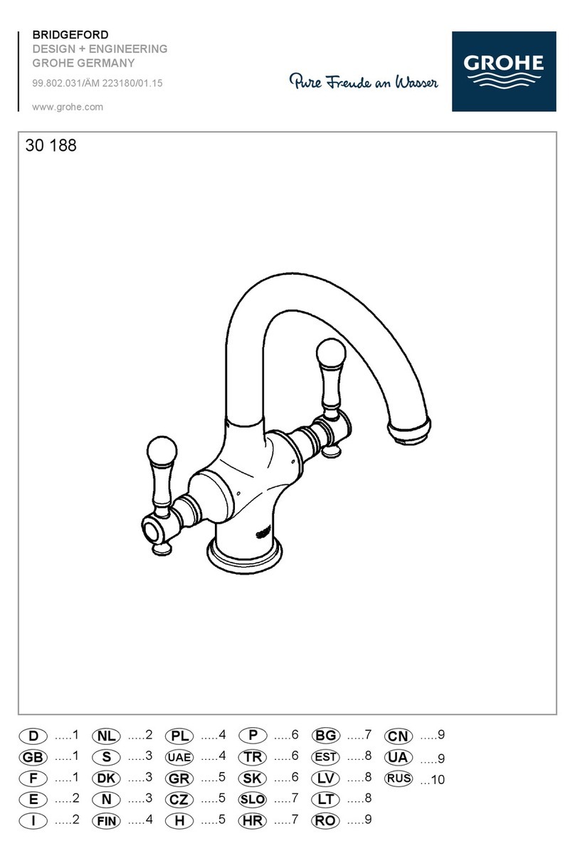 Grohe Bridgeford Assembly instructions