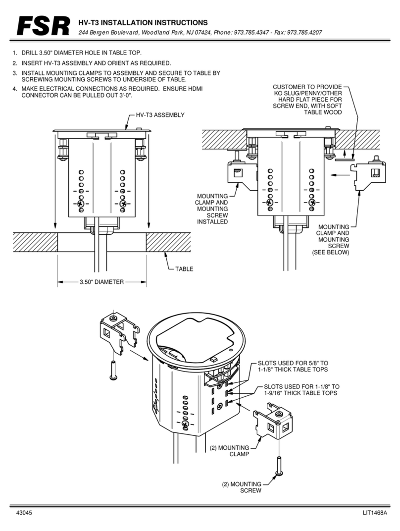 FSR HV-T3 installation instructions