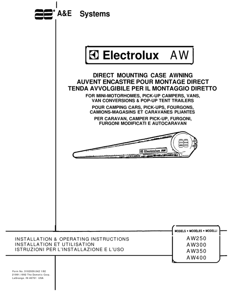 A&E Systems Electrolux AW Series Installation & operating instructions