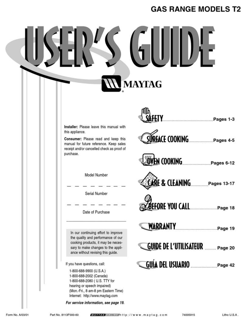 Maytag T2 Series User manual