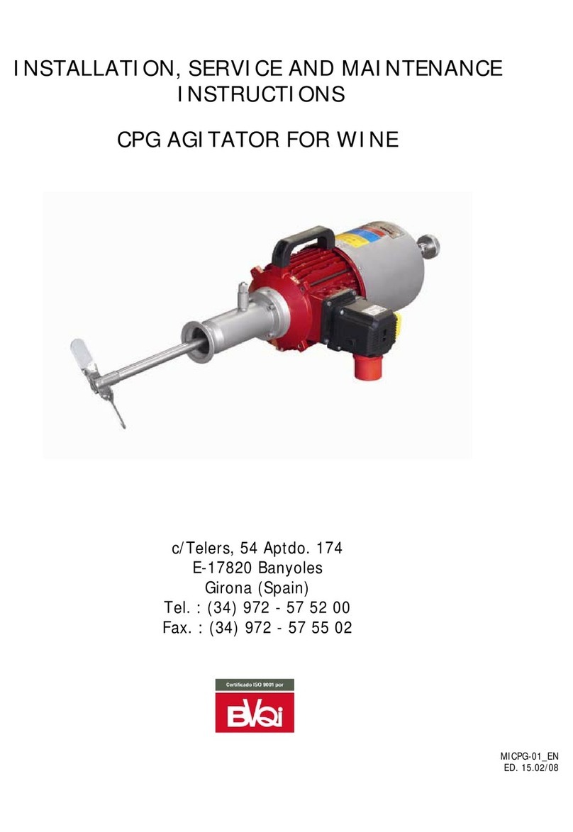 INOXPA CPG Series Installation, service & maintenance instruction