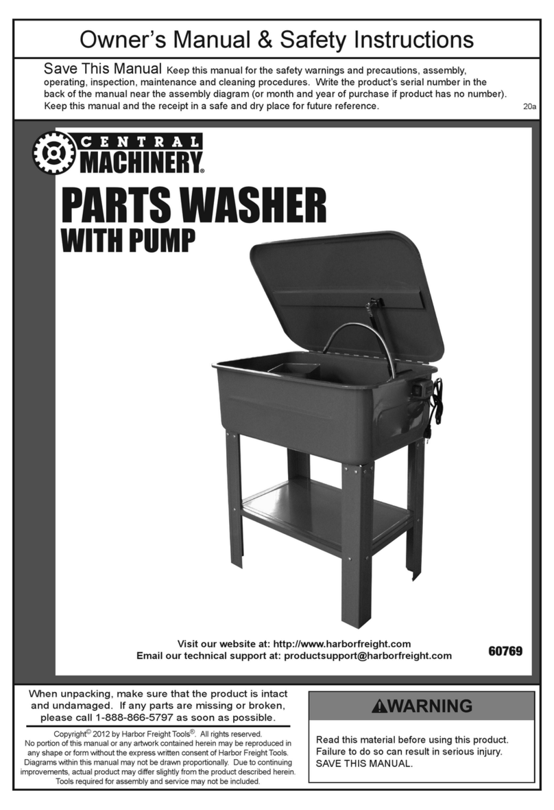 Central Machinery 60769 Owner's manual & safety instructions
