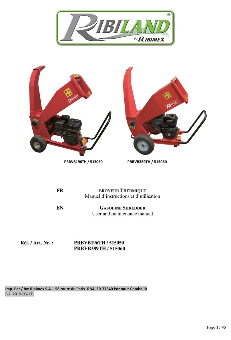 Ribimex Ribiland PRBVB196TH User and maintenance manual