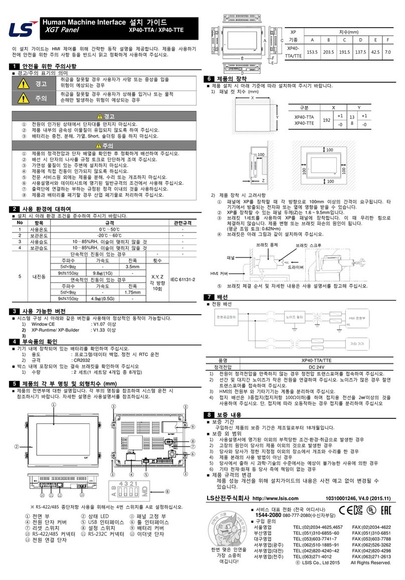 LS XP40-TTA installation guide