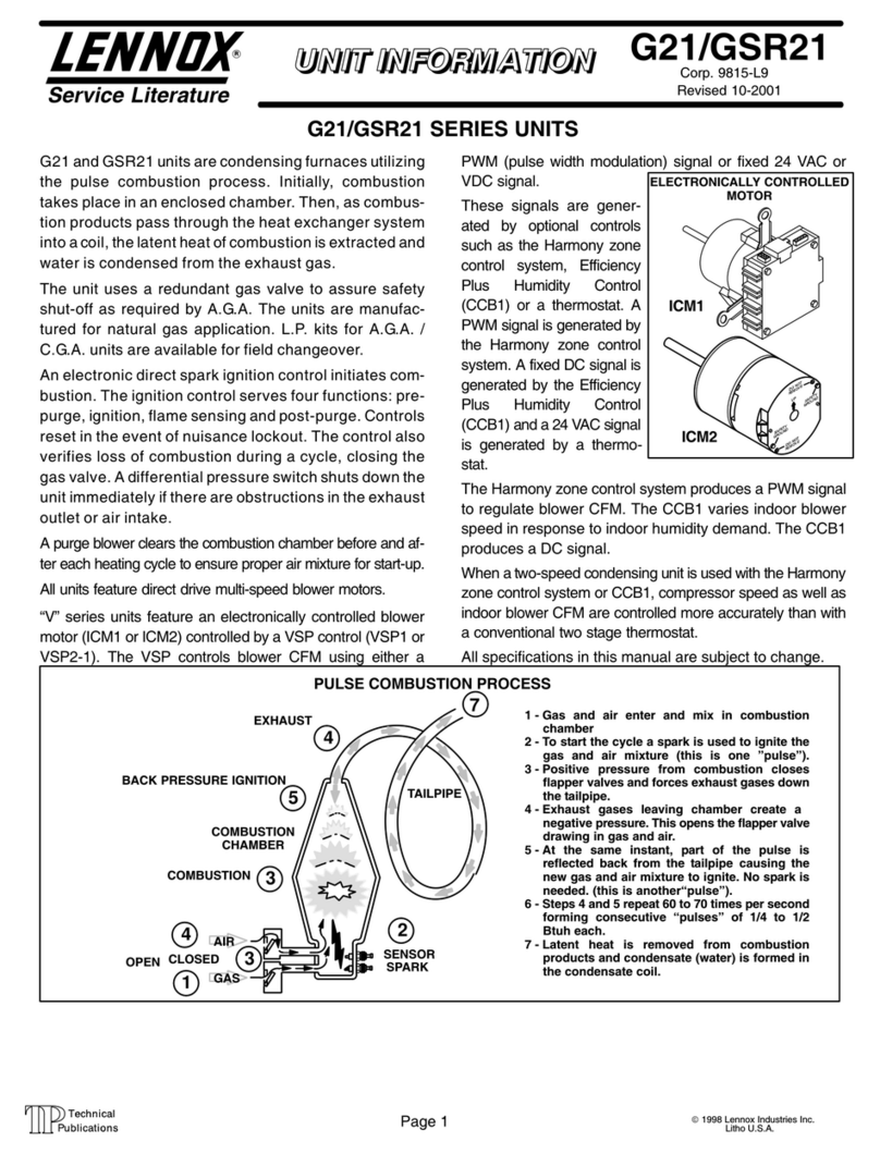 Lennox G21Q3-40 Installation and operation manual