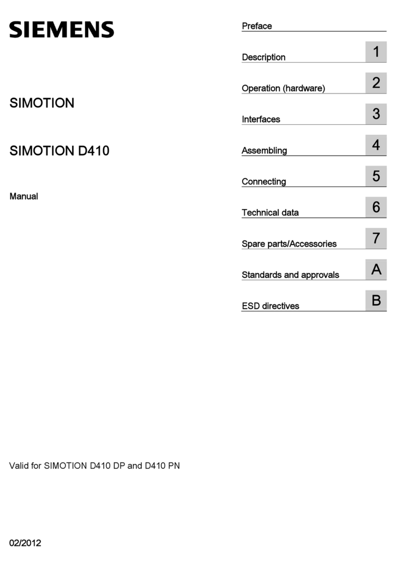 Siemens SIMOTION D410 PN User manual