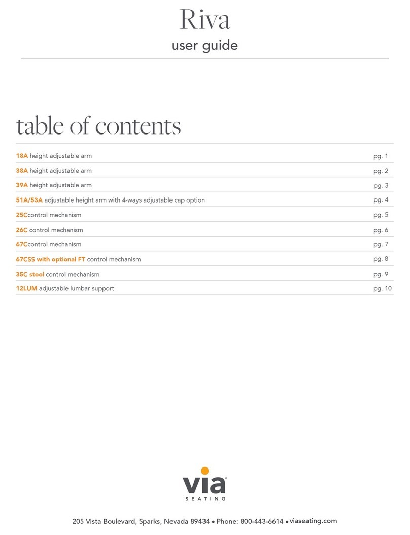 Via Seating Riva User manual Via Seating Riva User manual