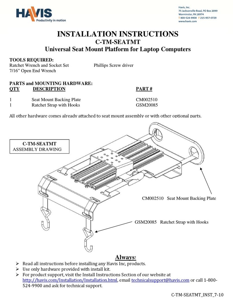 Havis C-TM-SEATMT installation instructions